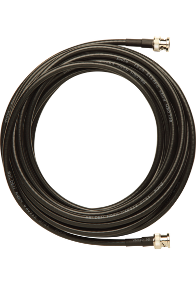 25' UHF Remote Antenna Extension Cable, BNC-BNC, RG8X/U Type