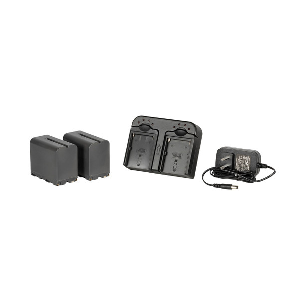 DV Battery Kit w/ 2x NP-F970 Li-ion Batteries and Dual Battery Charger