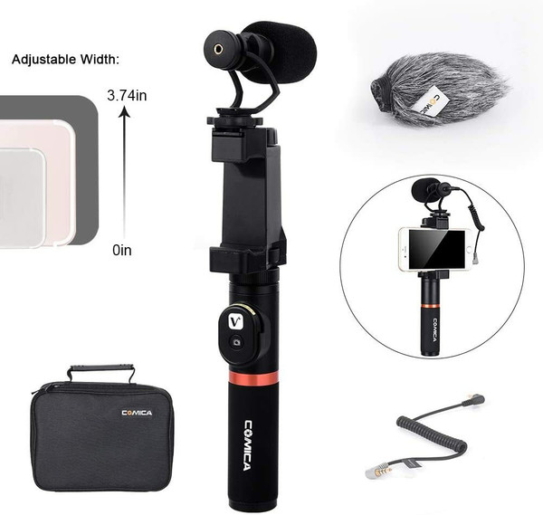 CVM-VM10-K3 Full Metal Mini Compact On-Camera Bluetooth Directional Shotgun Mic Kit