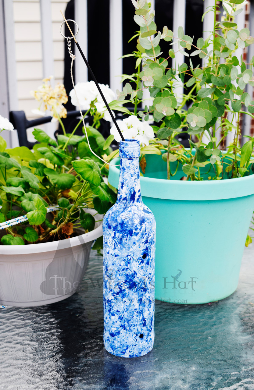 Blue series - Blue & White Painted Smoking Bottle - Incense Burner