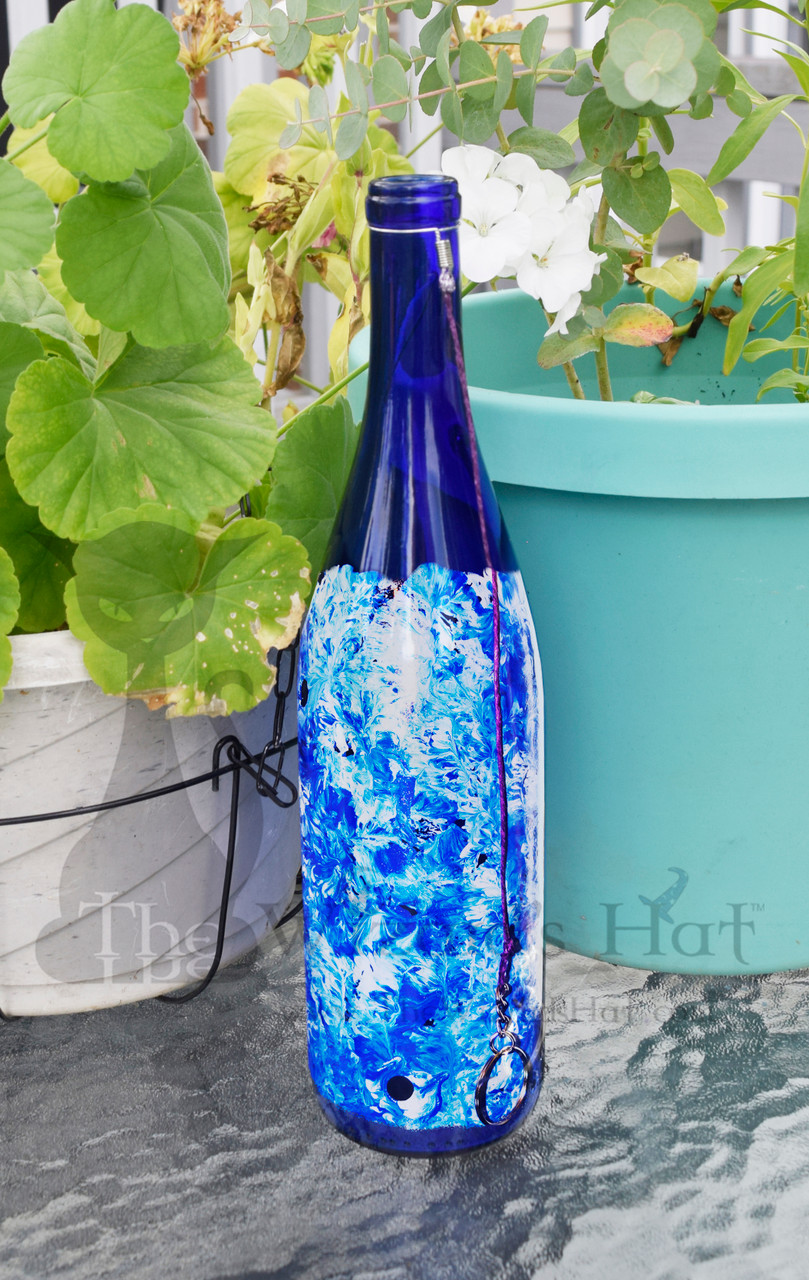 Blue series - Blue & White Painted Smoking Bottle - Incense Burner