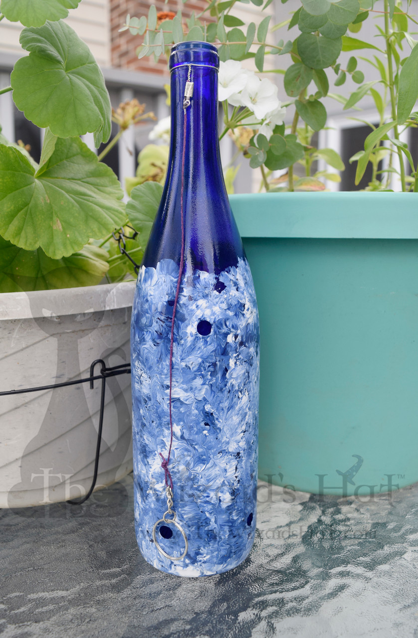 Blue series - Blue & White Painted Smoking Bottle - Incense Burner