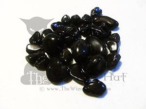 1 Black Onyx stone/crystal - Tumbled  1 Black Onyx stone/crystal - Tumbled
