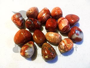 1 natural tumbled Red Silver leaf Jasper 1 natural tumbled Red Silver leaf Jasper