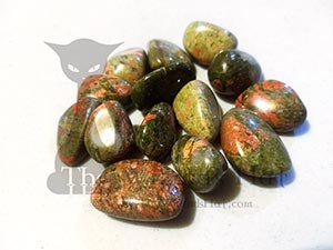 1 natural tumbled Unakite 1 natural tumbled Unakite