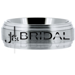 WILD GIRAFFE Cobalt band with matte finish center and double step-down design