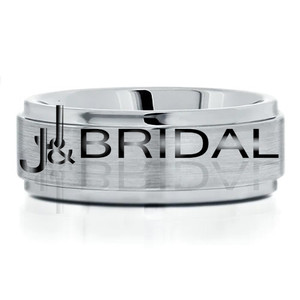 WILD GIRAFFE Cobalt band with matte finish center and step-down design