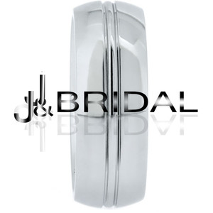 WILD GIRAFFE Cobalt band with a double groove center design