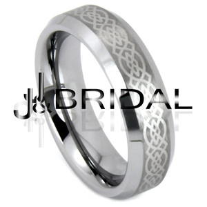 WILD GIRAFFE Tungsten band with Celtic design