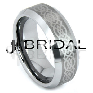 WILD GIRAFFE Tungsten band with Celtic design - 8mm