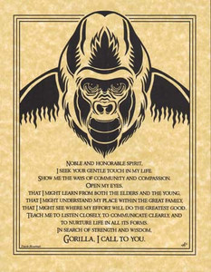 Gorilla Prayer poster                                                                                                   
