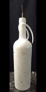 Smoking incense burner bottle-Silver & Pearl white Smoking incense burner bottle-Silver & Pearl white