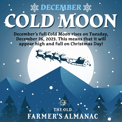 Full Moon Blessings! Full COld Moon - December 26th 2023