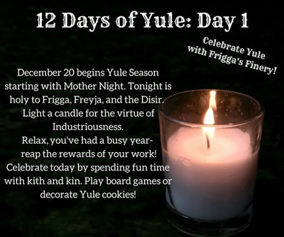 The first day of Yule! Yule: Winter Solstice - Dec 20th/21st