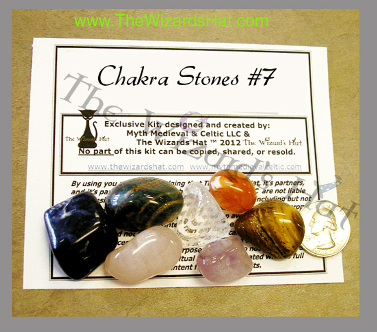 7 Chakra CRYSTAL STONES Kit #17