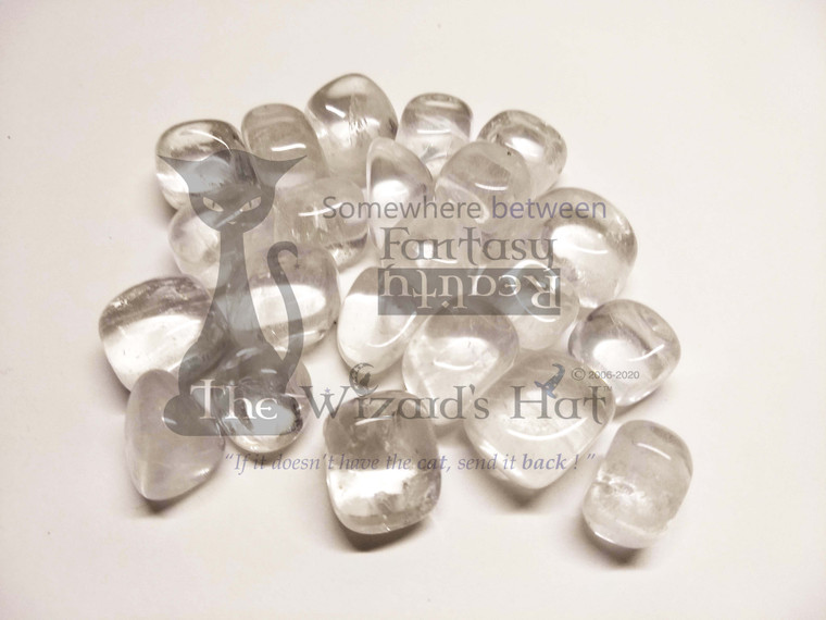 1 small Clear Quartz stone/crystal - Tumbled  1 small Clear Quartz stone/crystal - Tumbled