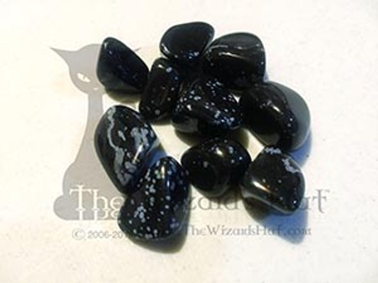 1 natural tumbled Snowflake Obsidian 1 natural tumbled Snowflake Obsidian
