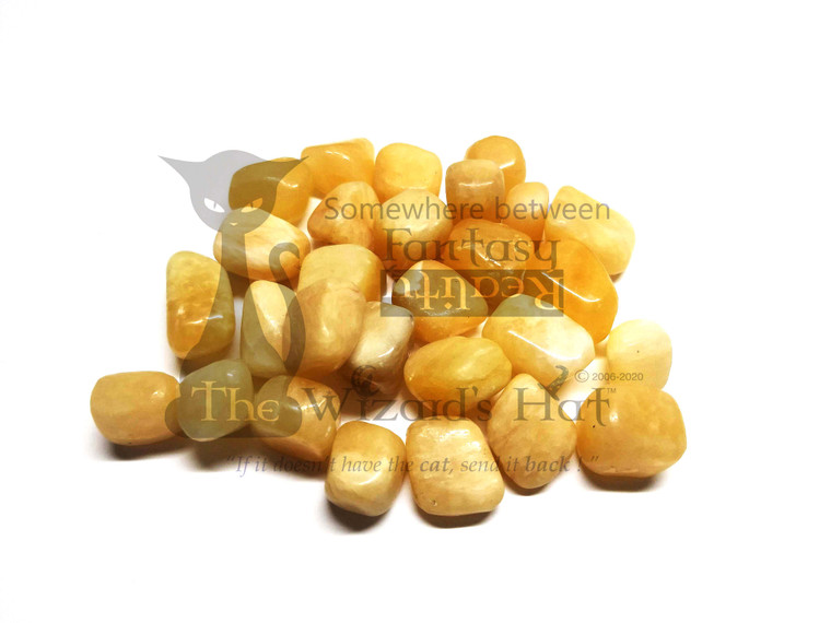 1 Orange/Yellow Calcite stone/crystal - tumbled 1 Orange/Yellow Calcite stone/crystal - tumbled