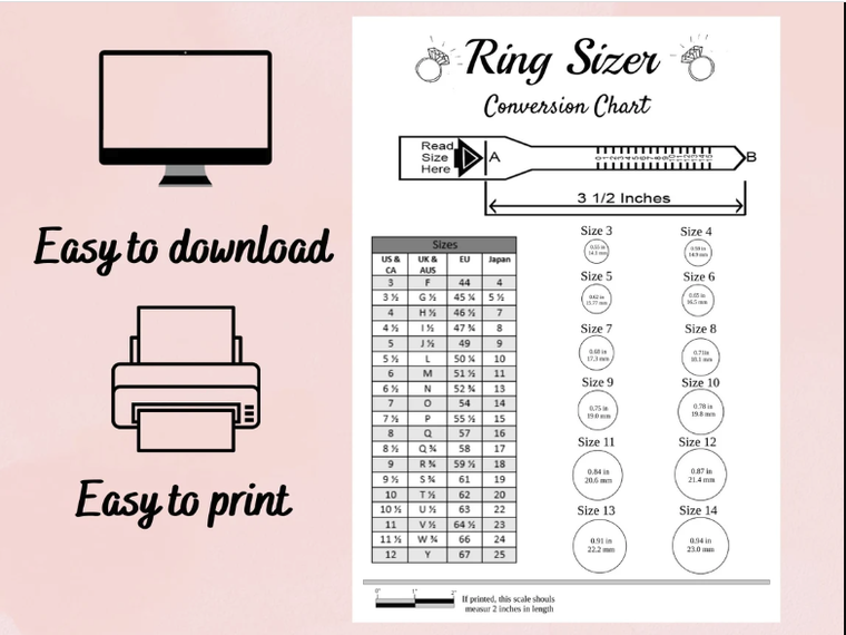 Free printable ring sizer 1