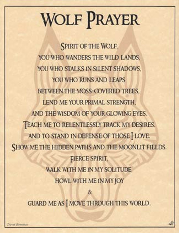 Wolf Prayer poster                                                                                                      