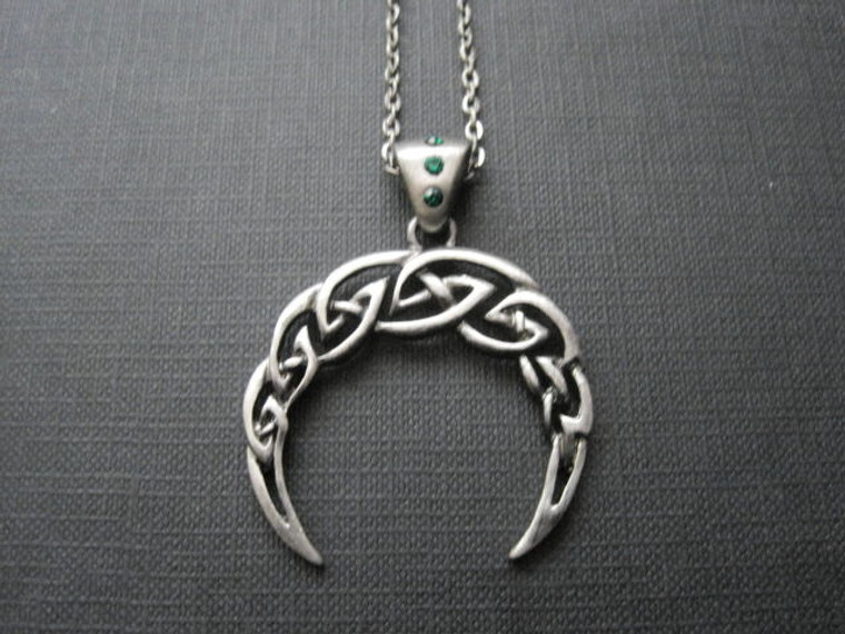 Crescent Moon Celtic Necklace