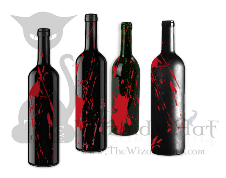 Smoking incense burner bottle "Crime Scene Series" (Black & Red)