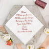 Mother of the Bride handkerchief embroidered with a poem for the bride's mom.