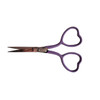 Purple heart embroidery scissors for embroiderers and needlework.