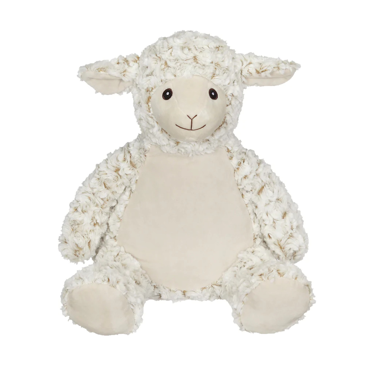 Embroidered Handwriting Stuffed Animal Lamb, Personalized Gift
