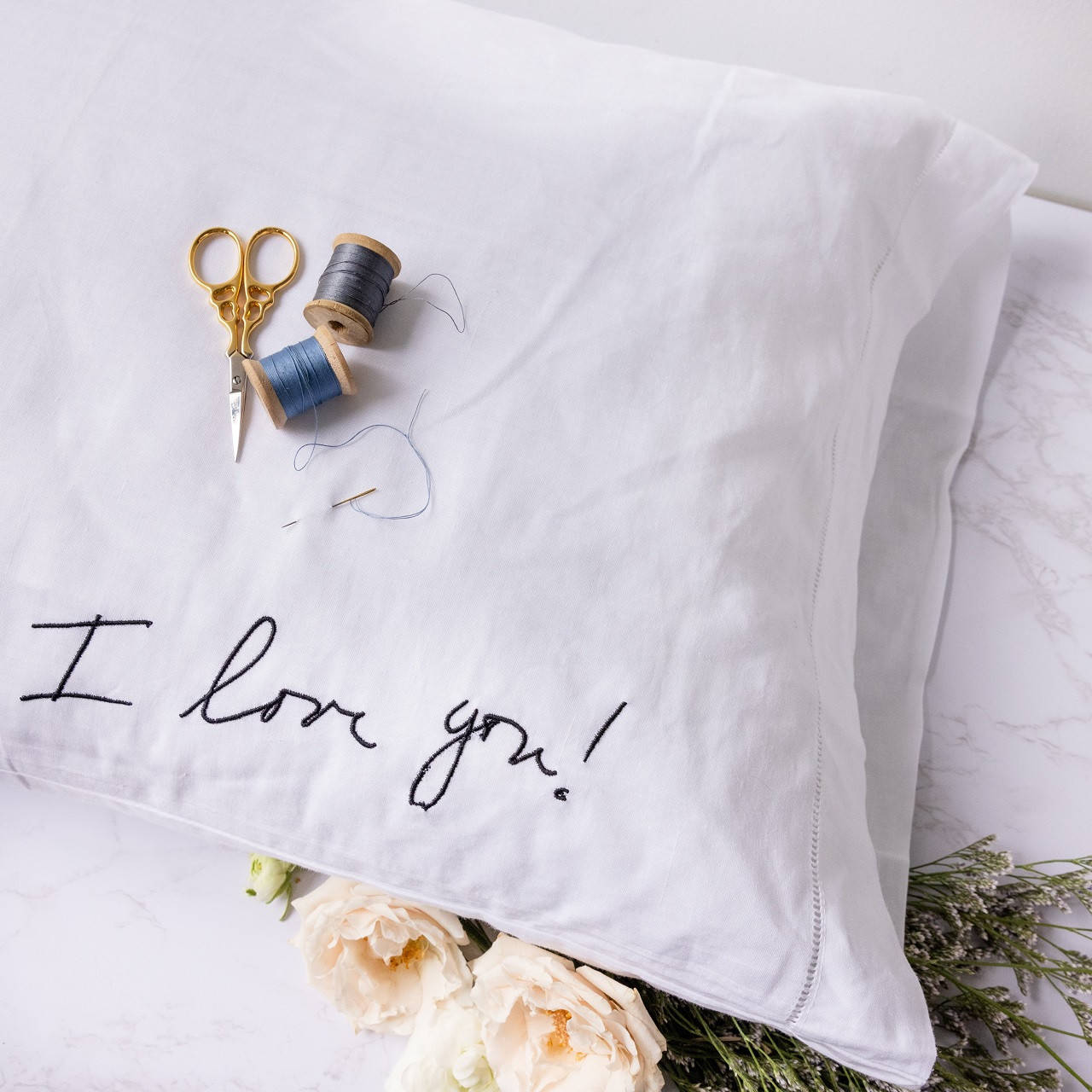 Personalized sales embroidered pillowcases