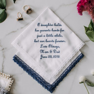 Embroidered Handkerchief for Your Daughter On Her Wedding Day