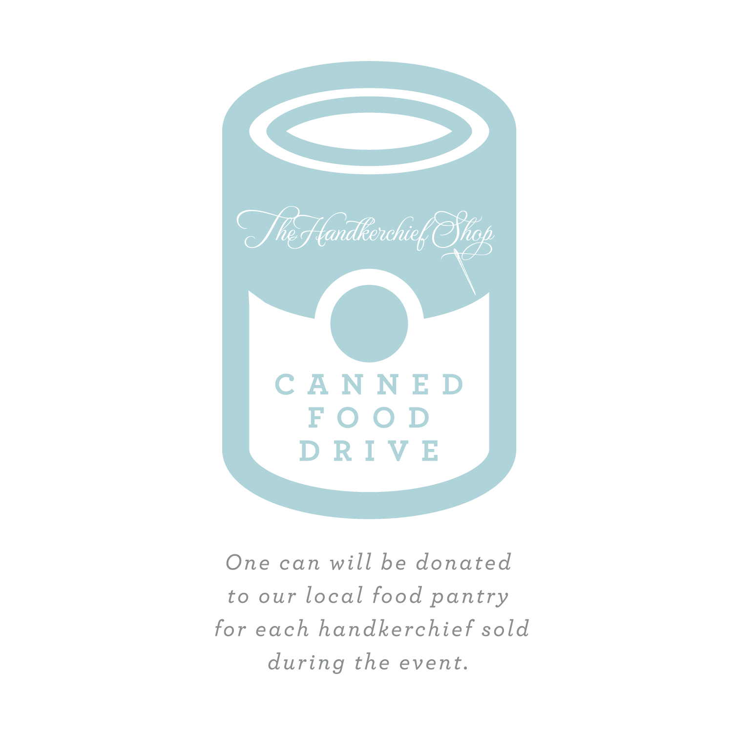 Canned Food Drive The Handkerchief Shop Classy Little Bride LLC