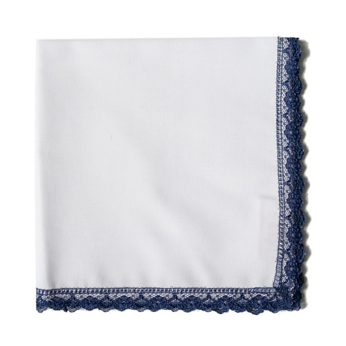 Navy Lace handkerchief