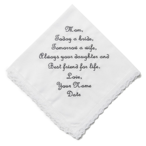 Mother of the Bride Handkerchief {Best Friend}