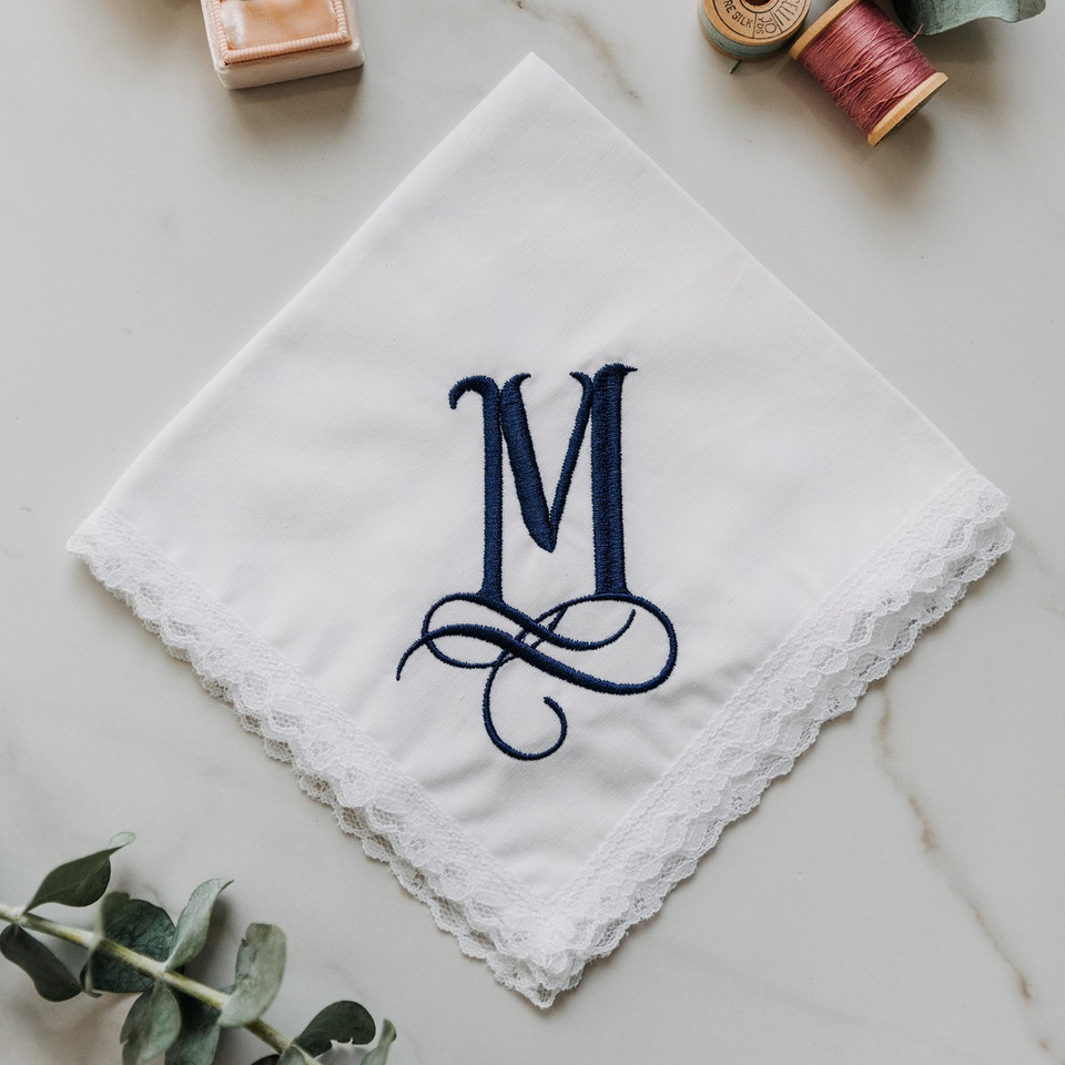 Monogrammed Handkerchief | The Handkerchief Shop