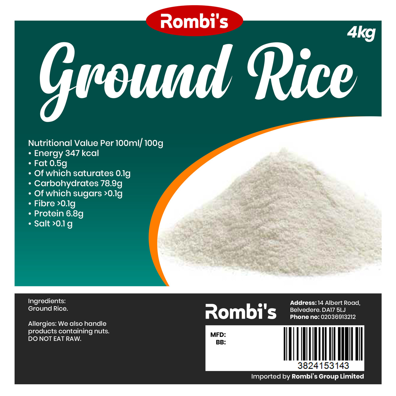 Rombis Ground Rice 4kg - Rombi’s African-Caribbean Store - Belvedere’s ...
