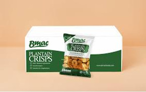 Bmac Plantain Crisps Green Salted Flavour 60g Box (24) Bmac Plantain Crisps Green Salted Flavour 60g Box (24)