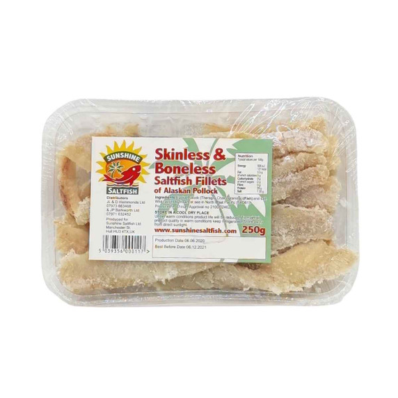 Sunshine Skinless & Boneless Saltfish 250g