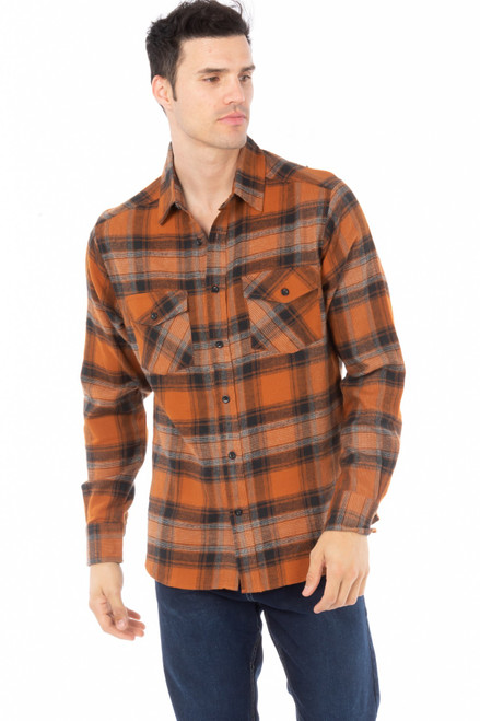 Men's Flannel - Rust 