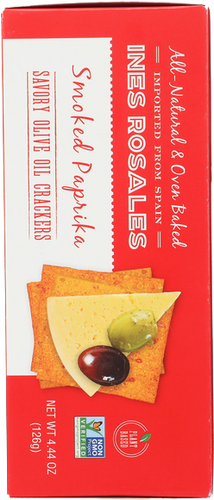 Ines Rosales Smoked Paprika Savory Olive Oil Crackers, Spain