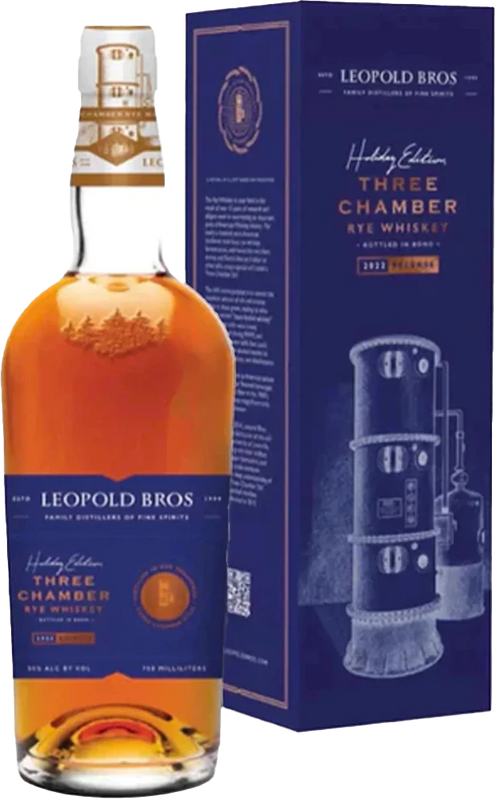 Leopold Bros. THREE CHAMBER Rye Whiskey, Holiday Edition Leopold Bros. THREE CHAMBER Rye Whiskey, Holiday Edition