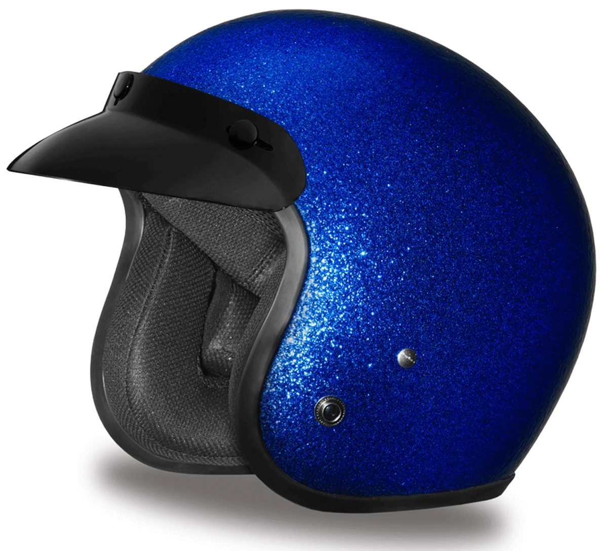 Daytona Cruiser Metal Flake Helmet, Blue / S