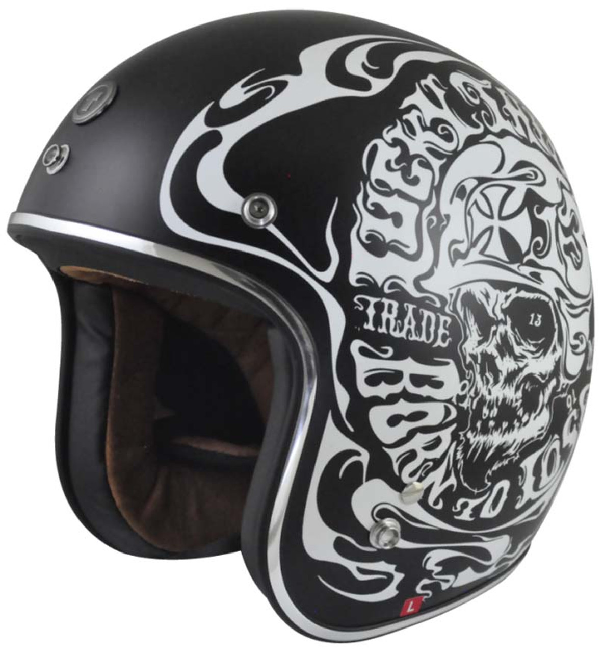 DOT 3/4 Open Face Graffiti Motorcycle Helmet