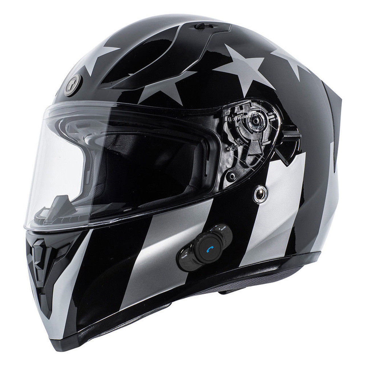 Hawk black bluetooth full face discount motorcycle helmet