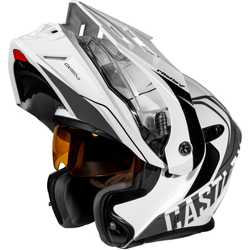 Castle CX950V2 Wake Electric Helmet White/Charcoal Medium (Showroom Model) main image 0