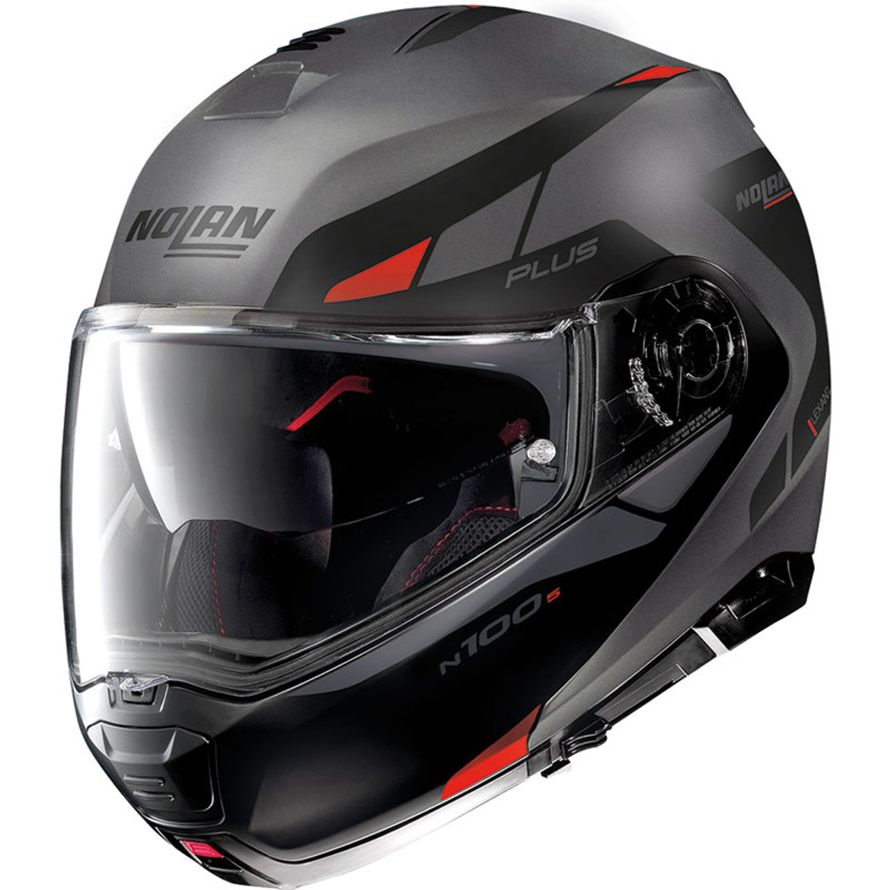 Nolan N100-5 Plus Milestone N-Com Helmet, Blue, Large Street Helmet Modular