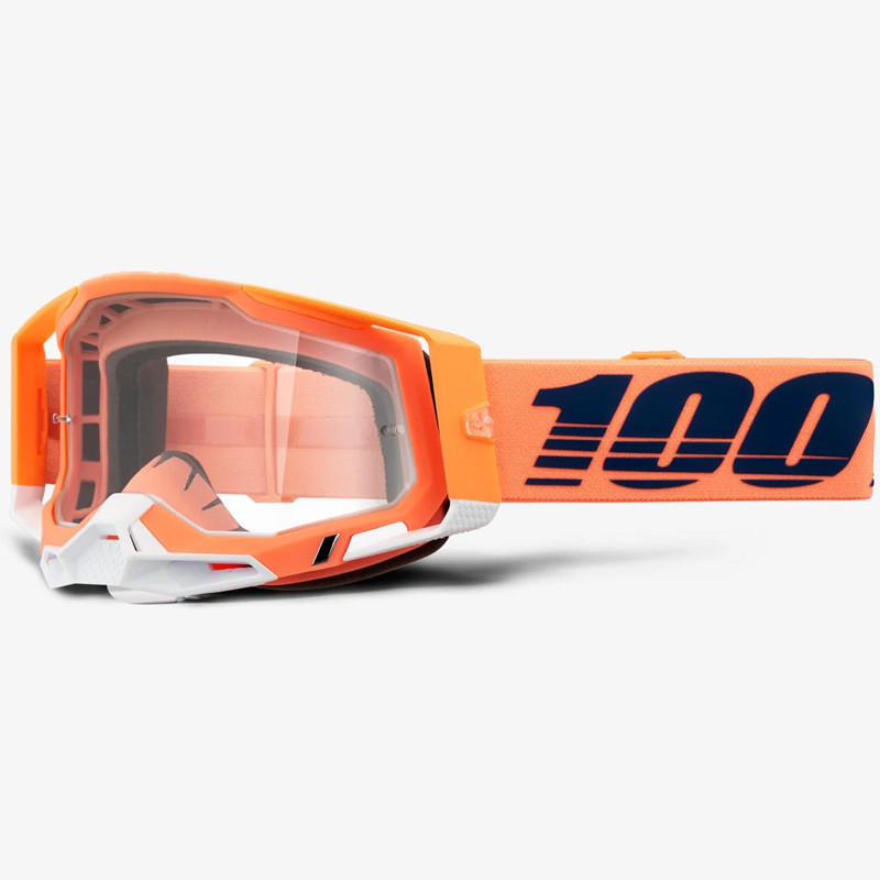 most tell フレームレスオレンジレンズゴーグル 100% Racecraft 2 Coral Goggles | XtremeHelmets.com
