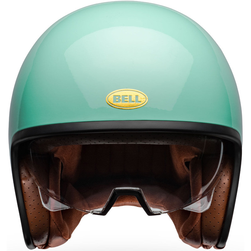 Casque Moto BELL TX501 - Ouverture Classique, Fibre De Verre, ECE 6 - Vert Menthe - Avec Visière Solaire Intégrée