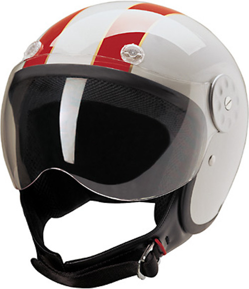 HCI 15 3/4 Open Face Helmet Red Stripe HCI 15 3/4 Open Face Helmet Red Stripe