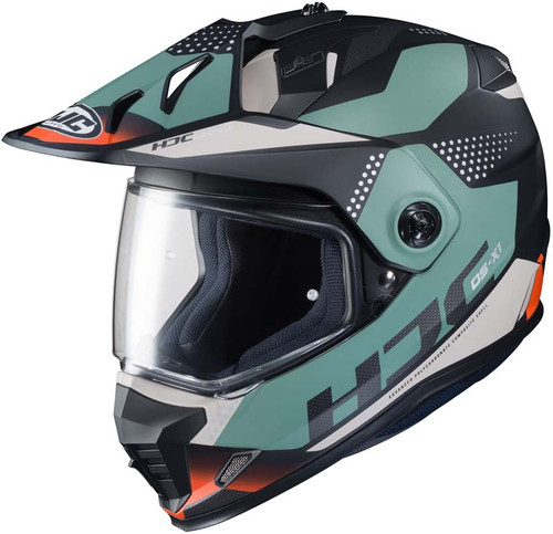 HJC DS-X1 Tactic Helmet MC-47SF Green/Orange Left  HJC DS-X1 Tactic Helmet MC-47SF Green/Orange Left